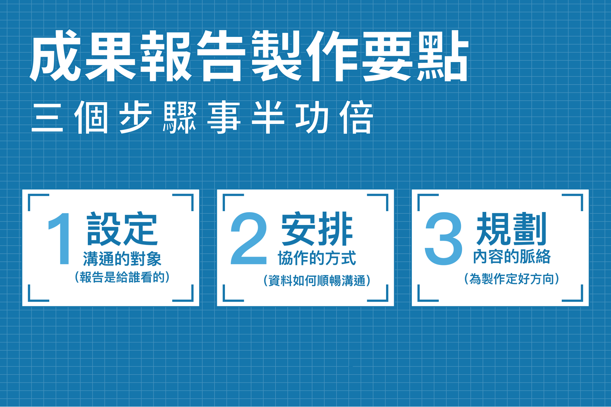 成果報告製作要點